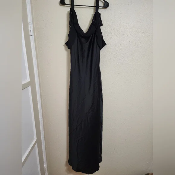 knee length dresses for ladies Bella Maxi Dress, in Pale Yellow Luxe Satin, Size: 2XL | Show Me Your Mumu main image 0